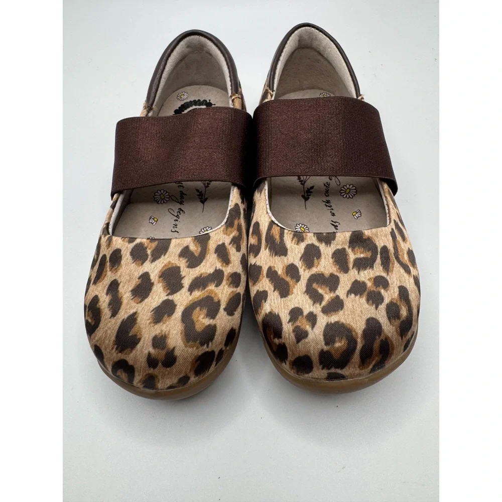 NEW Livie &‎ Luca Leopard Animal Print Shoes Little Kids sz 8 Rubber Sole